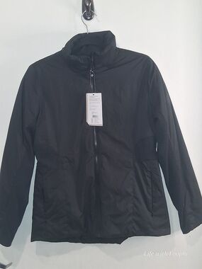 Mondetta Black Lightweight Raincoat with High Collar